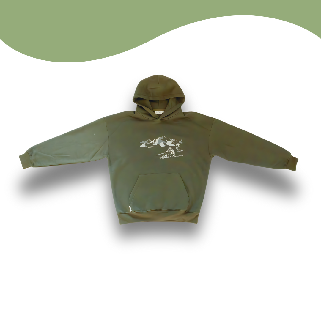 Wintersport capuchontrui groen