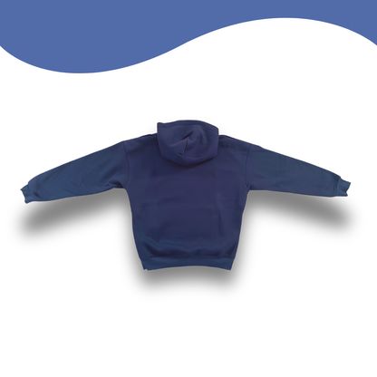 Wintersport capuchontrui blauw