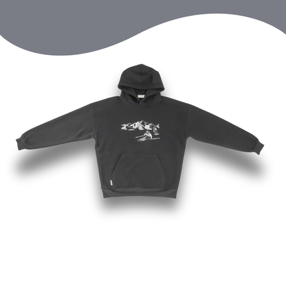 Wintersport capuchontrui donkergrijs